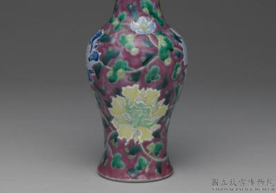 图片[2]-Vase with peony decoration in falangcai enamels, Qing dynasty, Kangxi reign (1622-1722)-China Archive